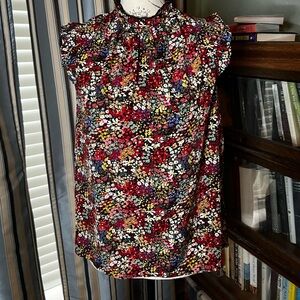 SHEIN cap sleeve floral top